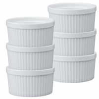HIC Souffles, Porcelain, 4.5-Inch, 14-Ounce Capacity, Set of 6