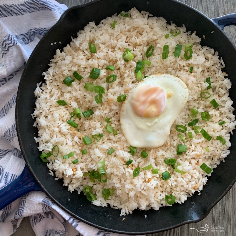 Basic Garlic Fried Rice with egg