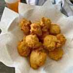 Corn Fritters on paper towels