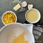 Corn Fritters made with corn meal and canned sweet corn.