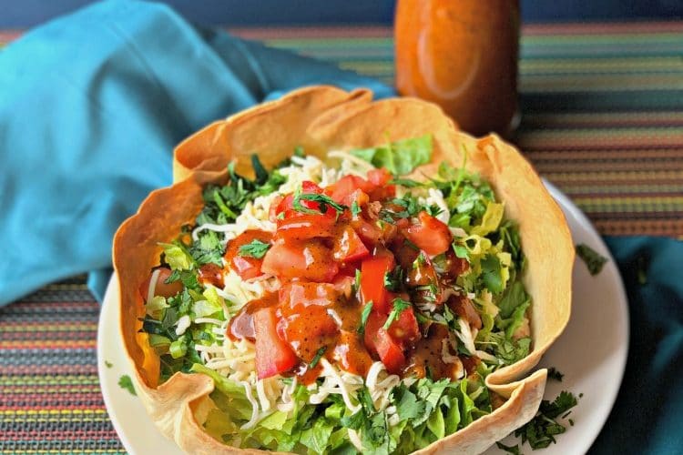 Taco Salads with Dorothy Lynch Taco Sauce