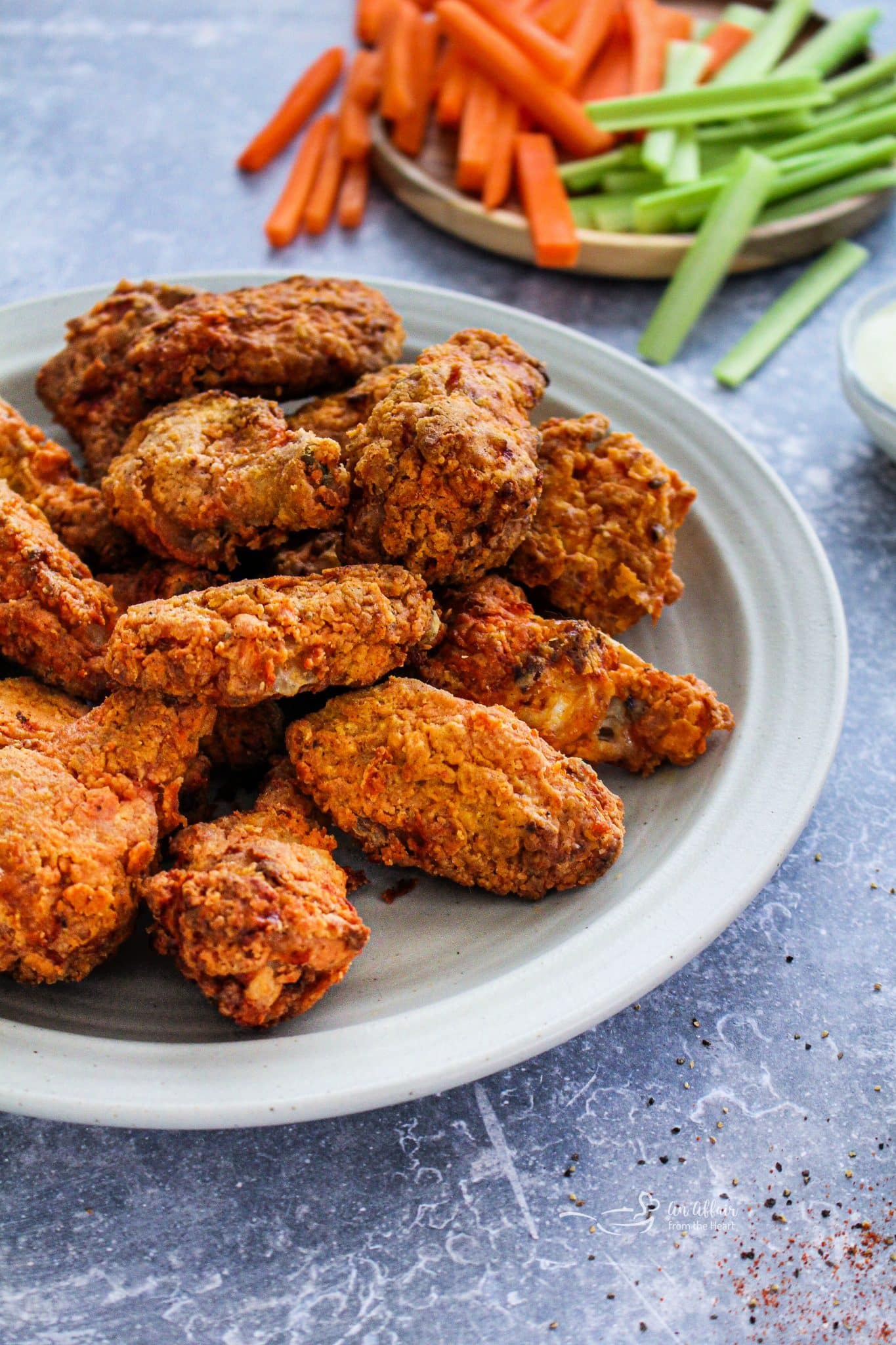 Copycat Hooter's Wings in the Air Fryer - a lighter version of a classic!