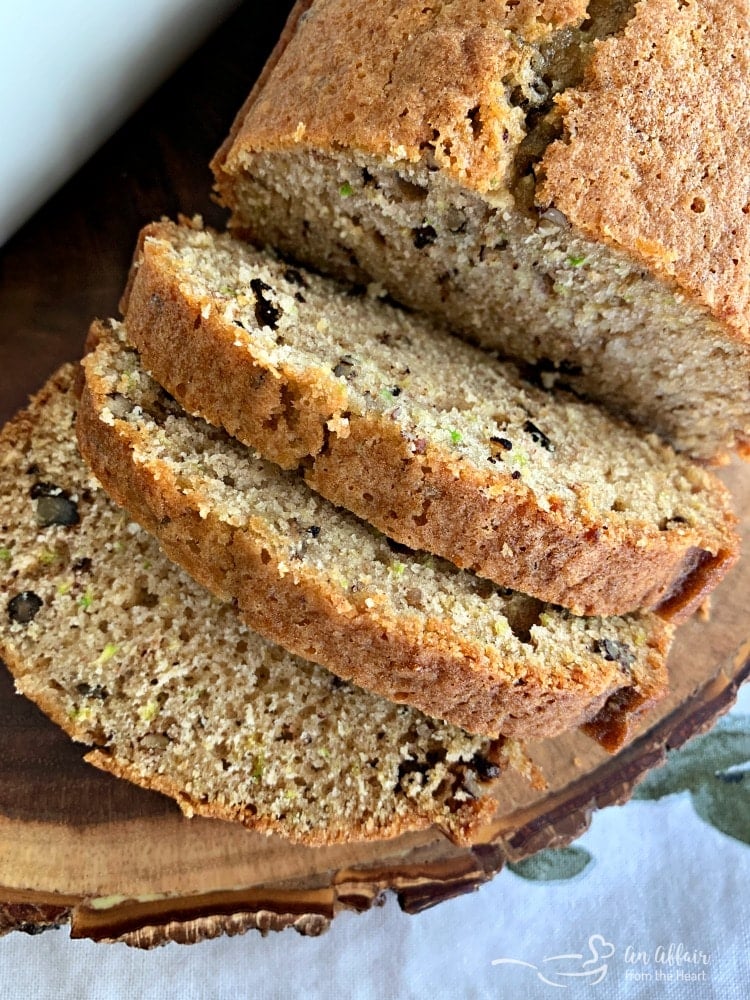 Grandma's Zucchini Bread close up