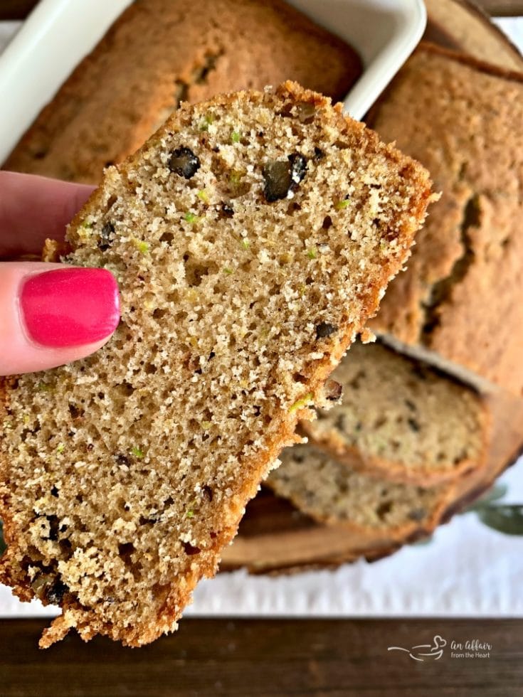 Grandma's Zucchini Bread - Moist Zucchini Bread Spiced With Cinnamon.