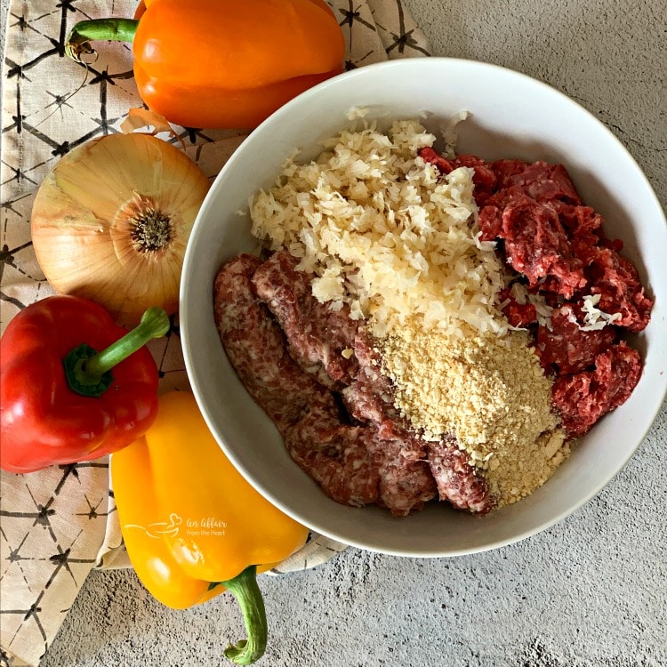 prep for Grilled Bratwurst & Kraut Meatball Kabobs