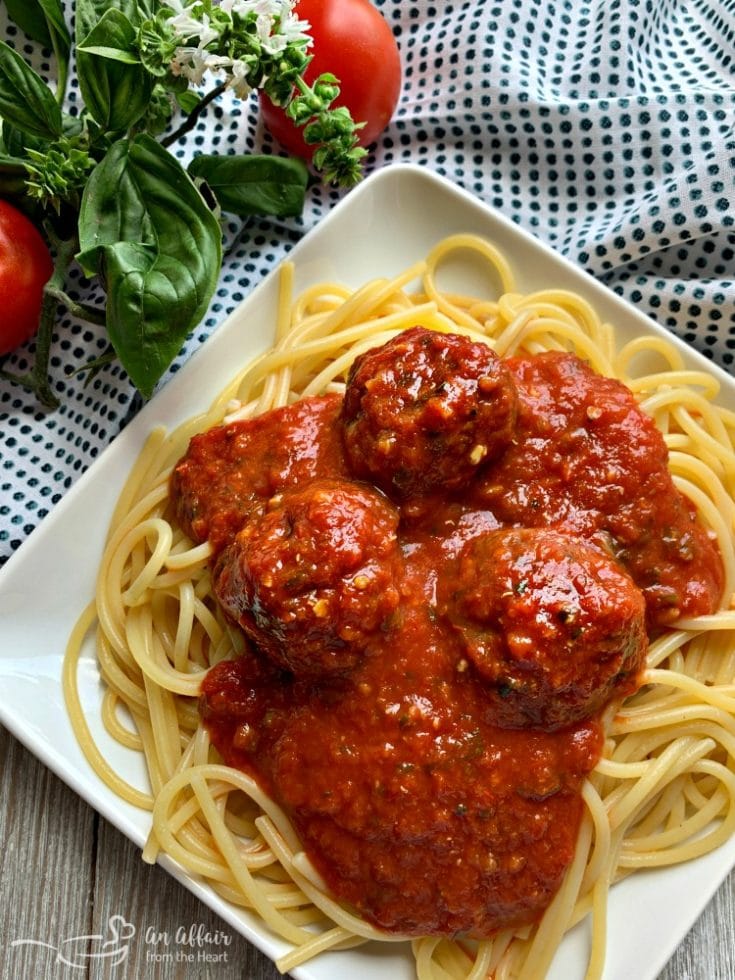 Homemade Italian Meatballs made with beef and Italian sausage.