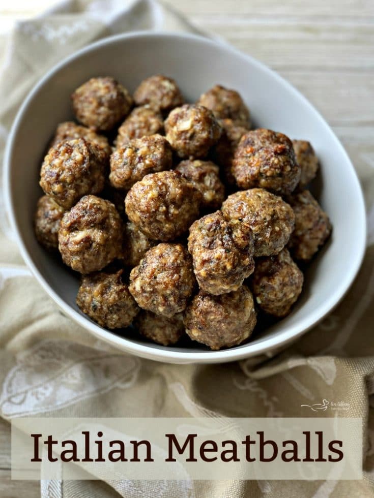 Homemade Italian Meatballs made with beef and Italian sausage.