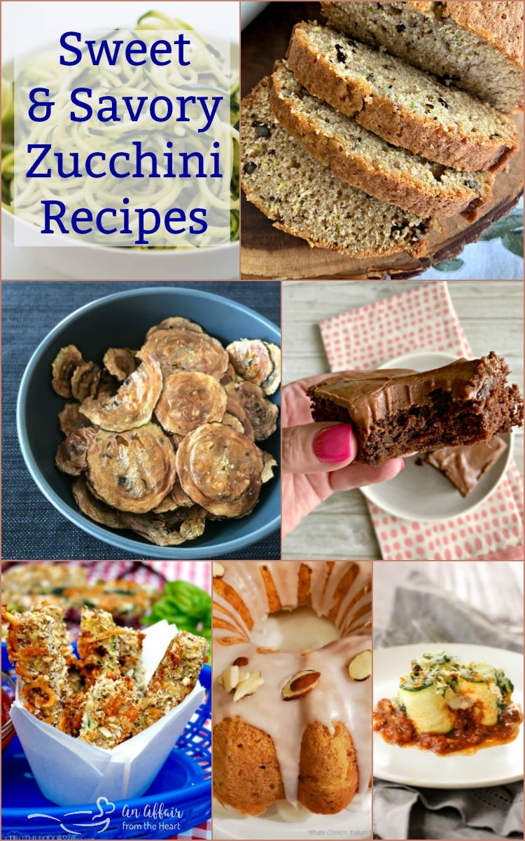 Sweet & Savory Zucchini Recipes long collage