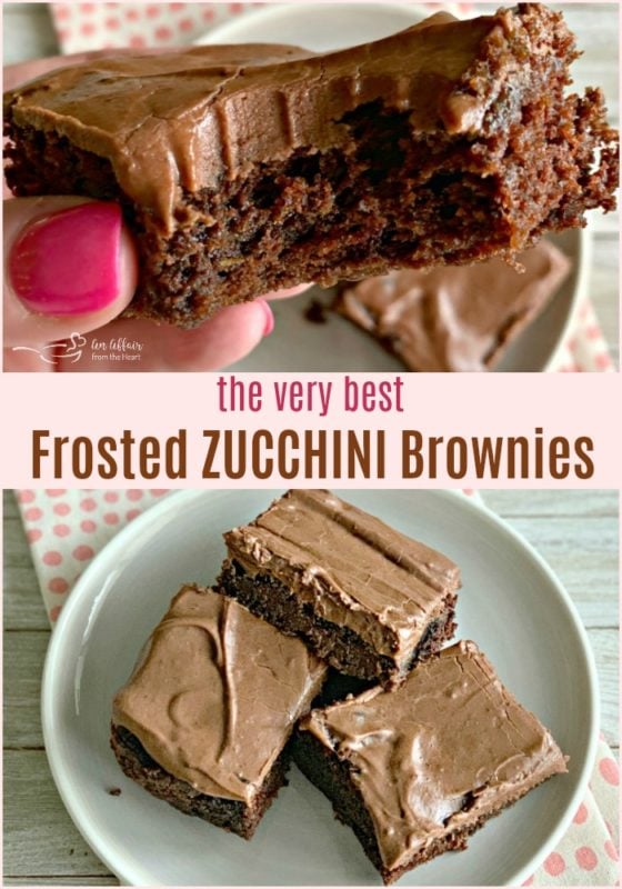 The VERY BEST Frosted Zucchini Brownies