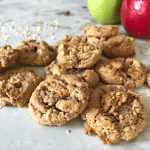 close up of Apple Pie Oatmeal Cookies on a table