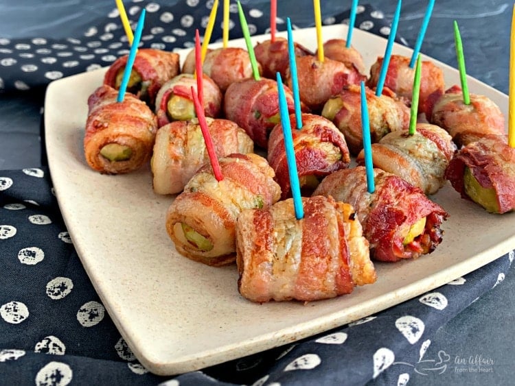 Bacon Wrapped Hot Brussels Sprouts close up