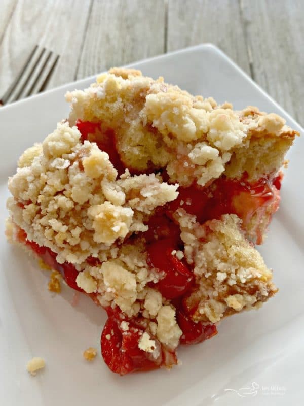 Cherry Filled Coffee Cake close up