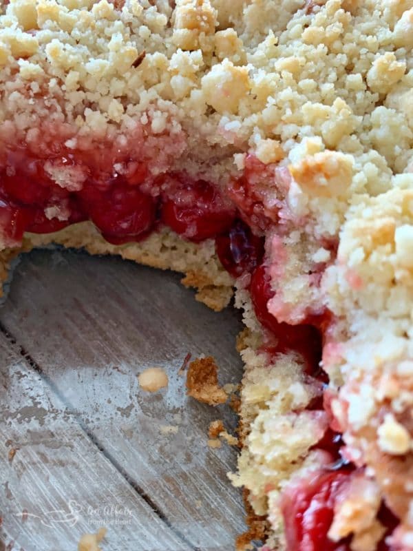 Cherry Filled Coffee Cake inside