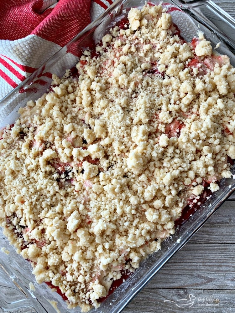 Cherry Filled Coffee Cake Buttery Cake Cherry Filling And Crumb Topping