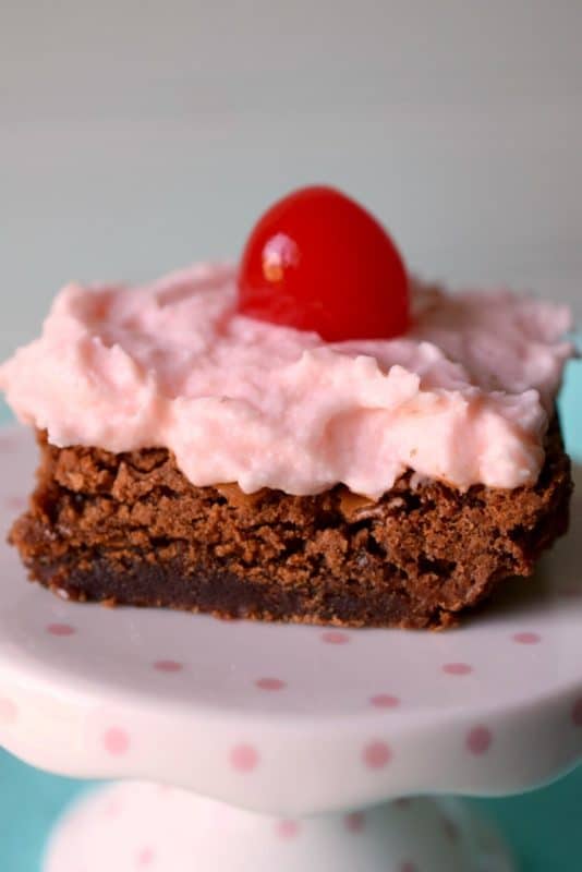 CHERRY AMARETTO FROSTED BROWNIES