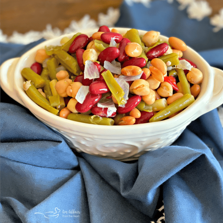 Five Bean Ground Beef & Noodle Skillet Casserole in under 30 minutes!