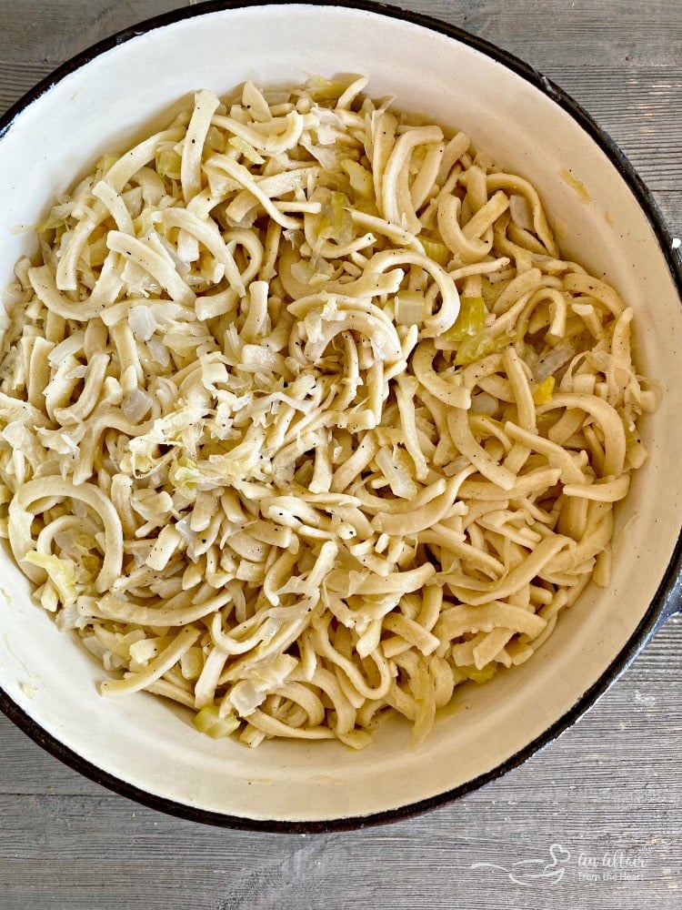 Polish Noodles & Sauerkraut ( Kluski Kapusta Kiszona )