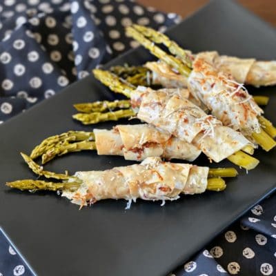 Bacon & Cheese Phyllo Wrapped Pickled Asparagus