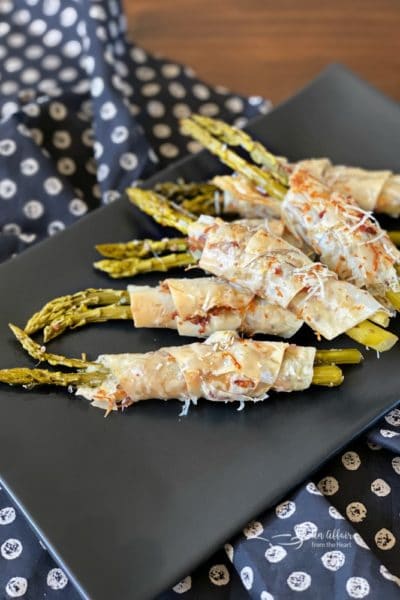 Bacon & Cheese Phyllo Wrapped Pickled Asparagus