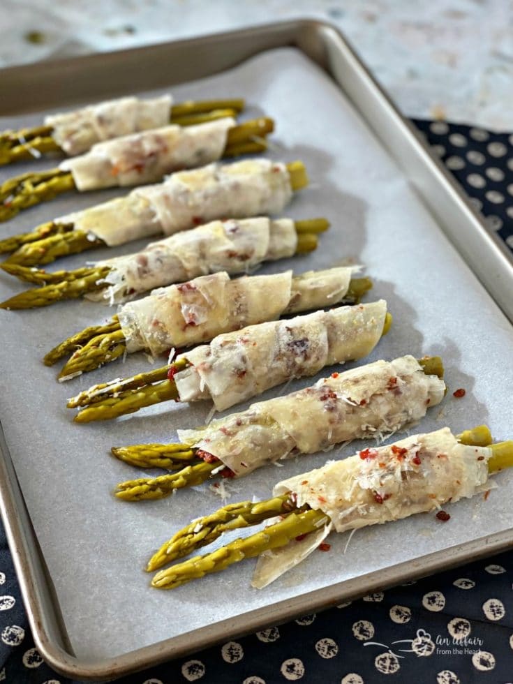 Bacon & Cheese Phyllo Wrapped Pickled Asparagus Hot Appetizer Recipe