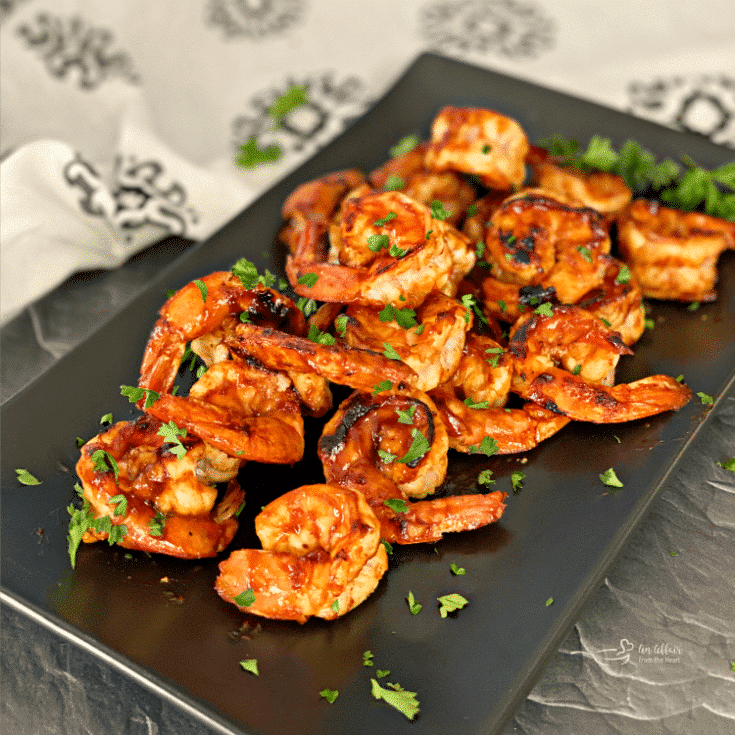 Spicy Caribbean Shrimp Appetizer plated