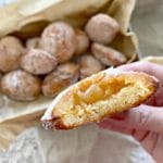 Pączki - Polish Donuts filled with lemon curd inside