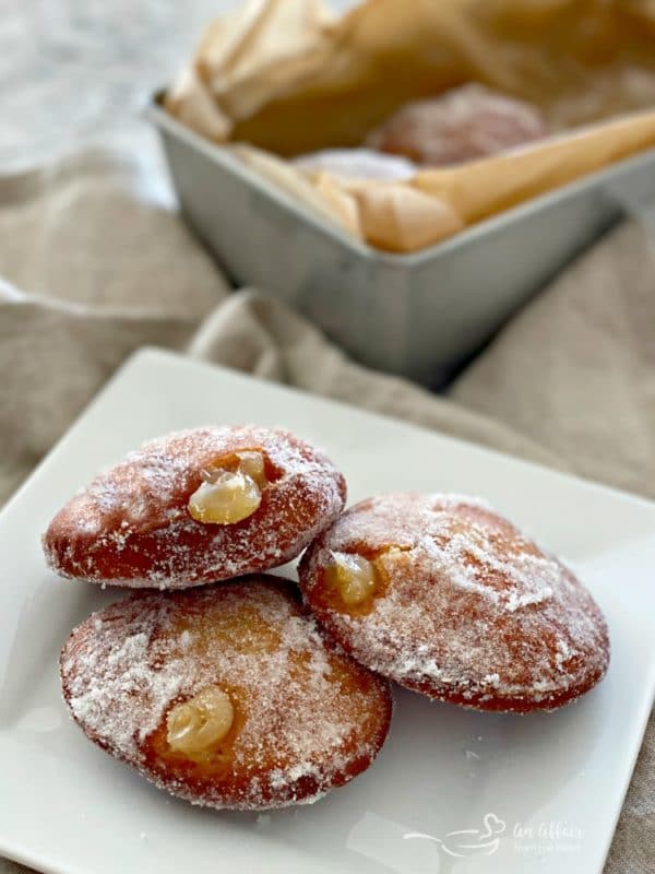 Pączki - Polish Donuts with lemon curd
