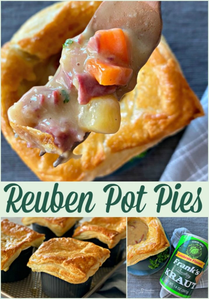 Reuben Pot Pies All of the flavors of a Reuben in an individual pot pie!