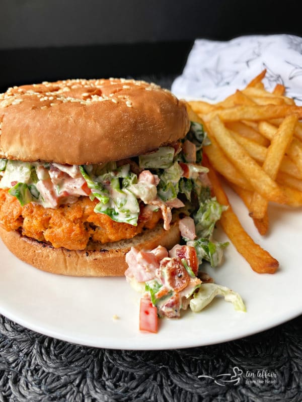 blackened salmon burger