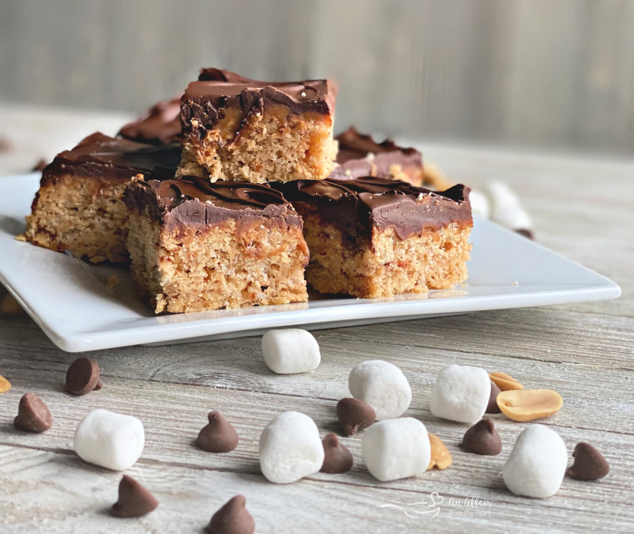 Whatchamacallit Bars - Rice Krispies, Peanut Butter, Caramel & Chocolate