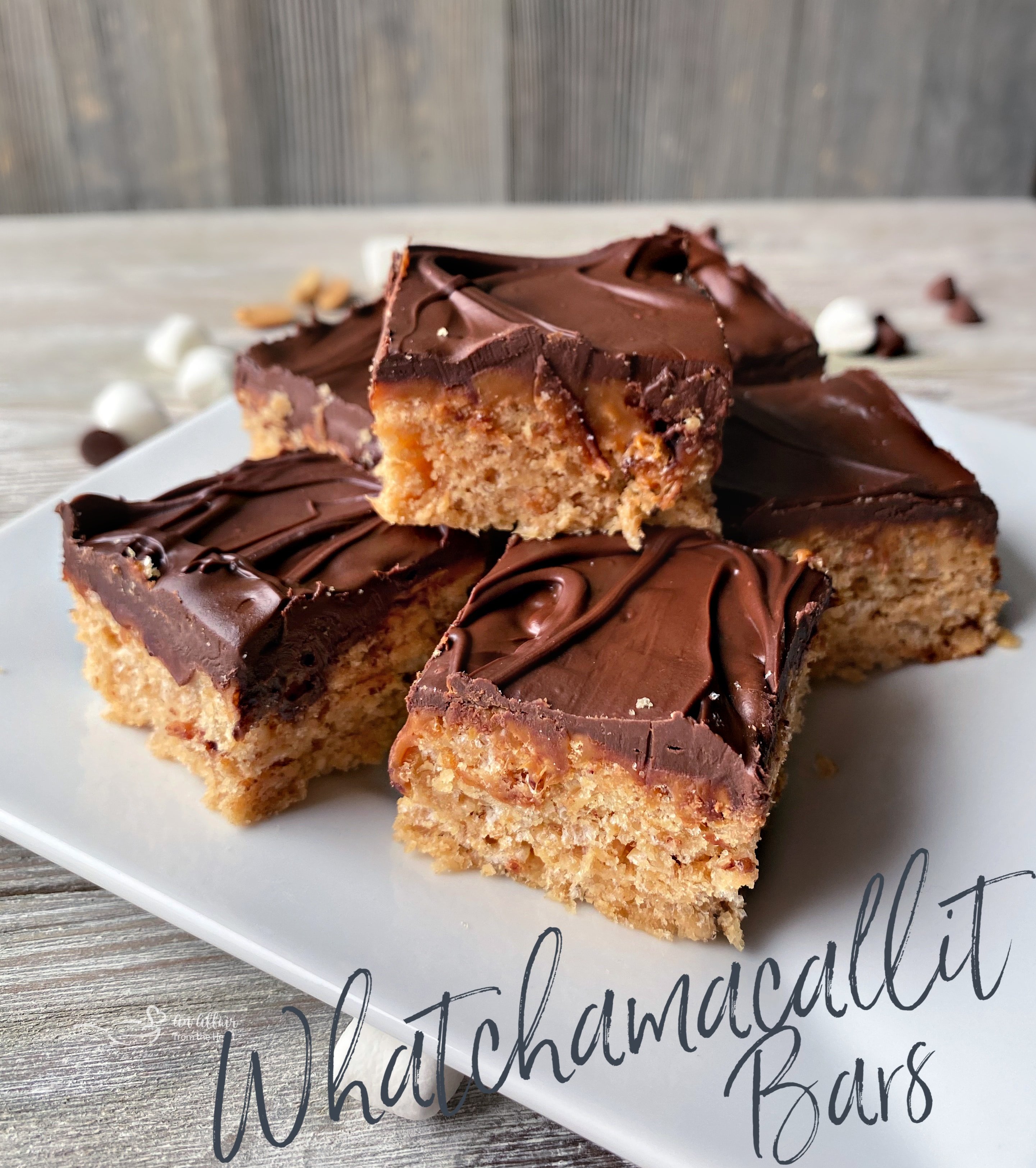 Whatchamacallit Bars Rice Krispies, Peanut Butter, Caramel & Chocolate