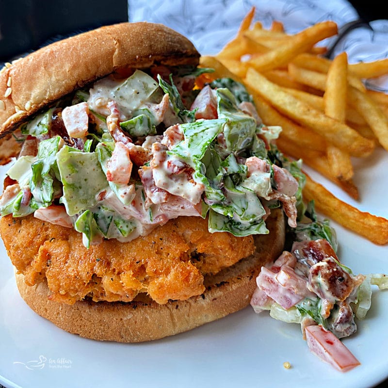 BLT Salmon Burgers with Avocado Crema - Give it Some Thyme