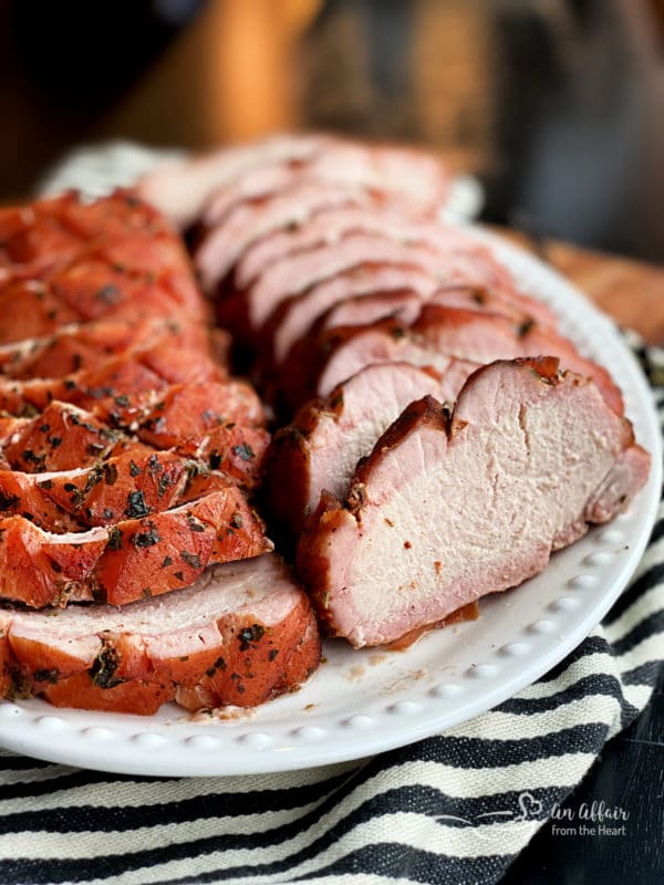 Smoked Pork Loin on platter