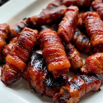 Sweet & Spicy Bacon Wrapped Pork Ribs