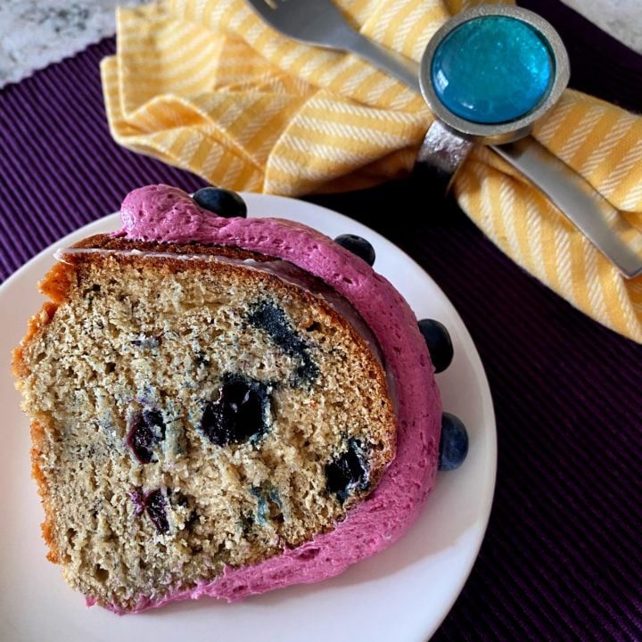 Bonne Maman Blueberry Swirl Bundt Cake - Pinecones and Acorns