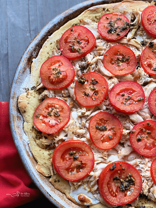 Simple Chicken Pesto Pizza