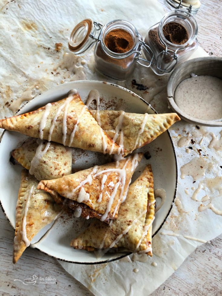 Pumpkin Pie Turnovers on a plate