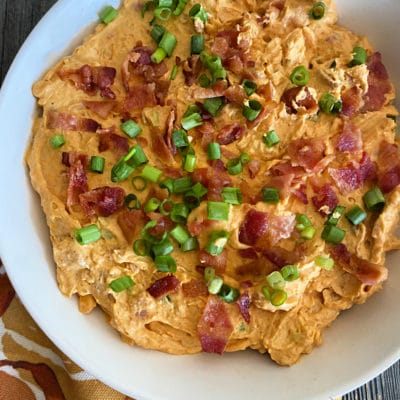 Savory Pumpkin Cheese Dip with Bacon