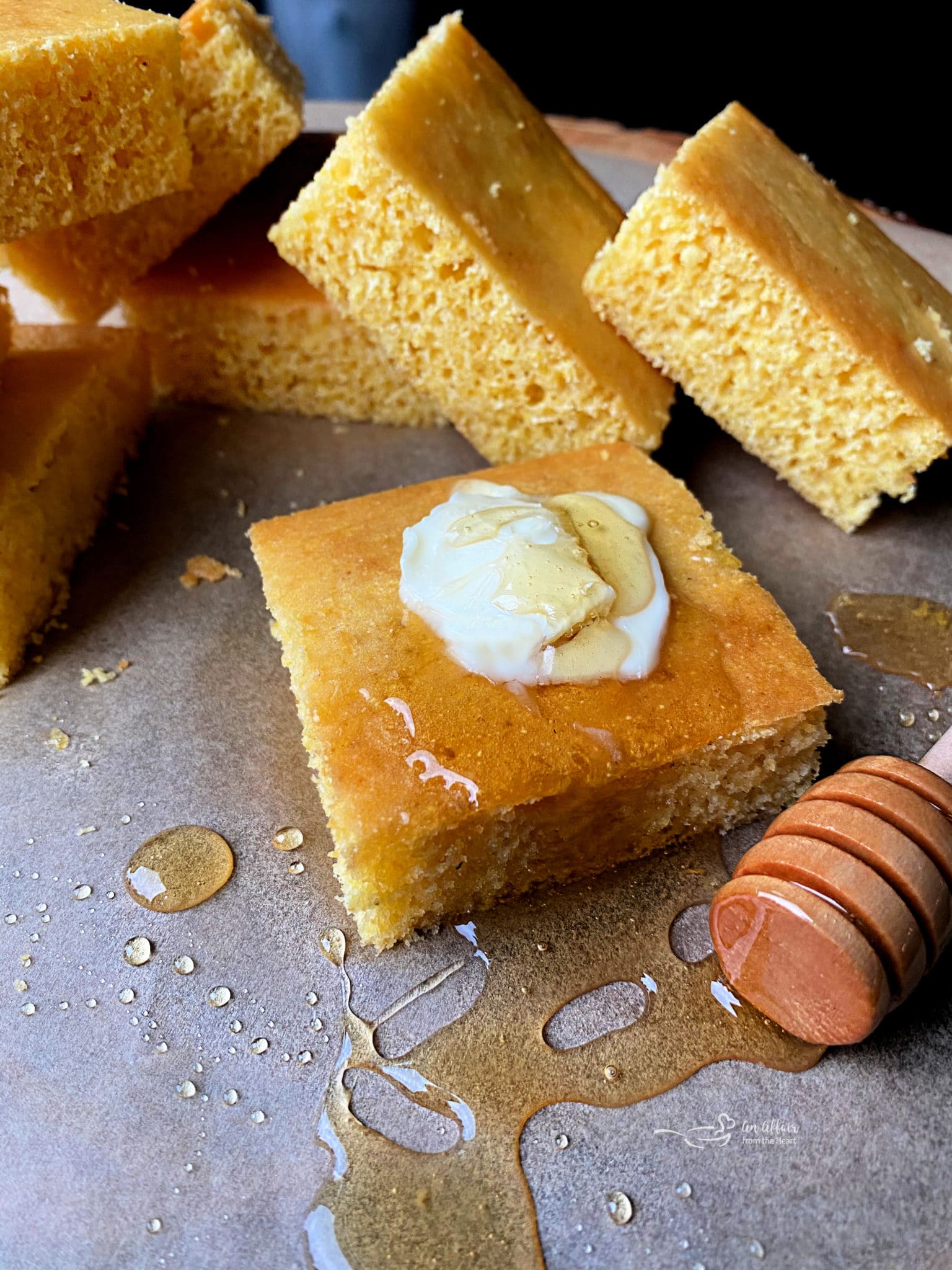 Naturally Sweetened Homemade Honey Cornbread