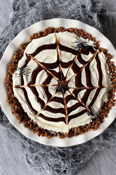 Spider Web Ice Cream Pie