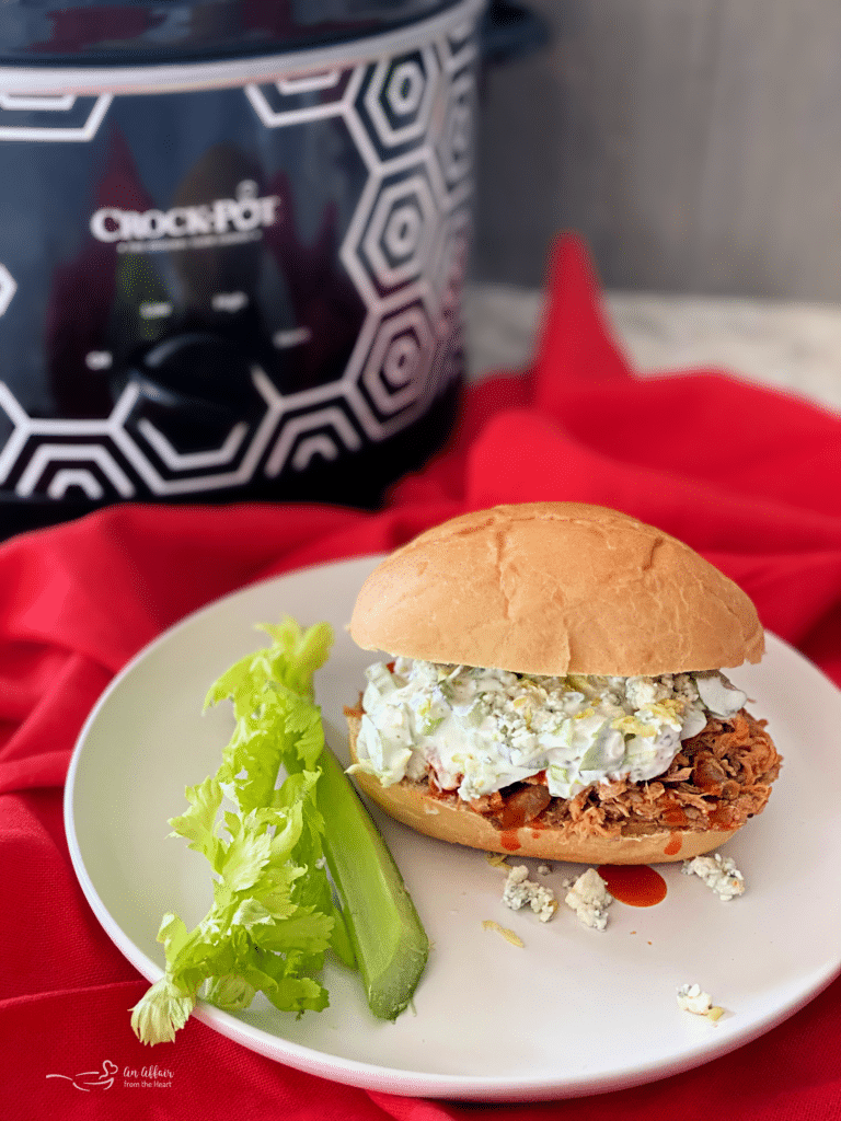 Slow Cooker Buffalo Pulled Pork with Celery Slaw