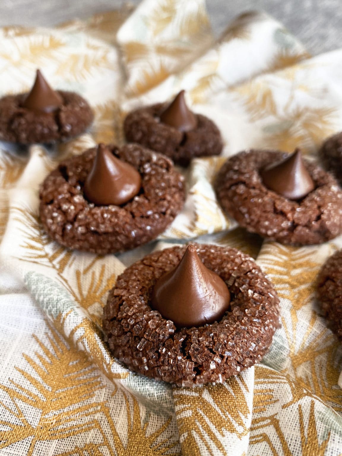 Chocolate Sugar Kiss Cookies 4 ingredients, 20 minutes, 2 doz cookies