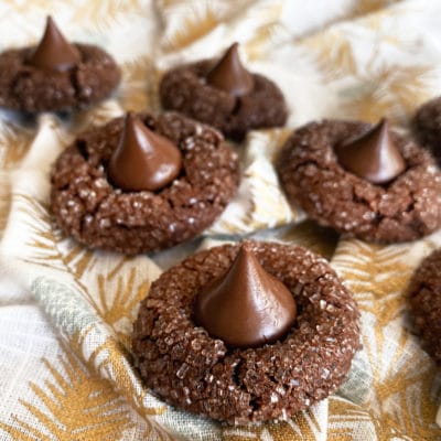 Chocolate Sugar Kiss Cookies