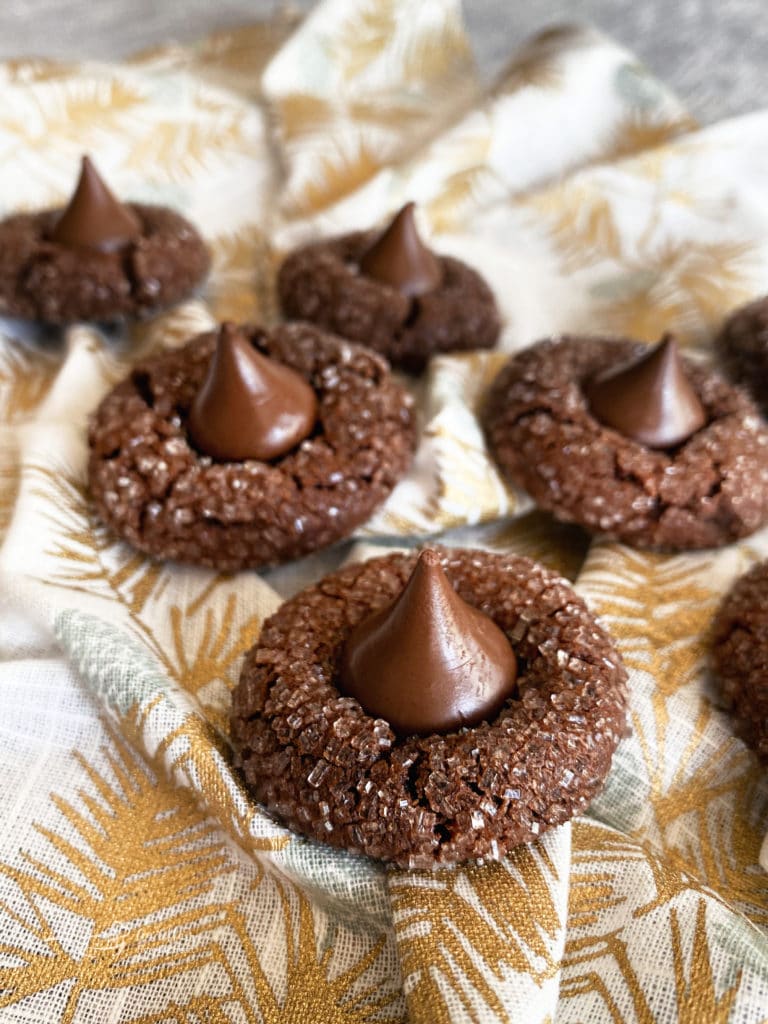 Chocolate Sugar Kiss Cookies