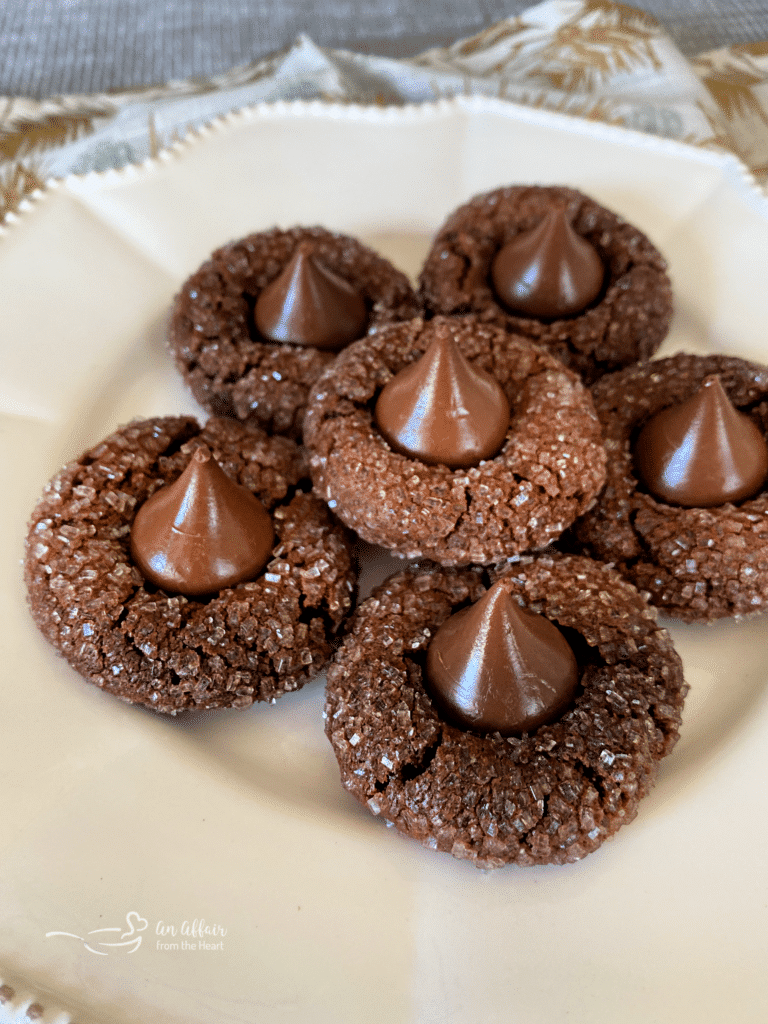 Chocolate Sugar Kiss Cookies 4 ingredients, 20 minutes, 2 doz cookies