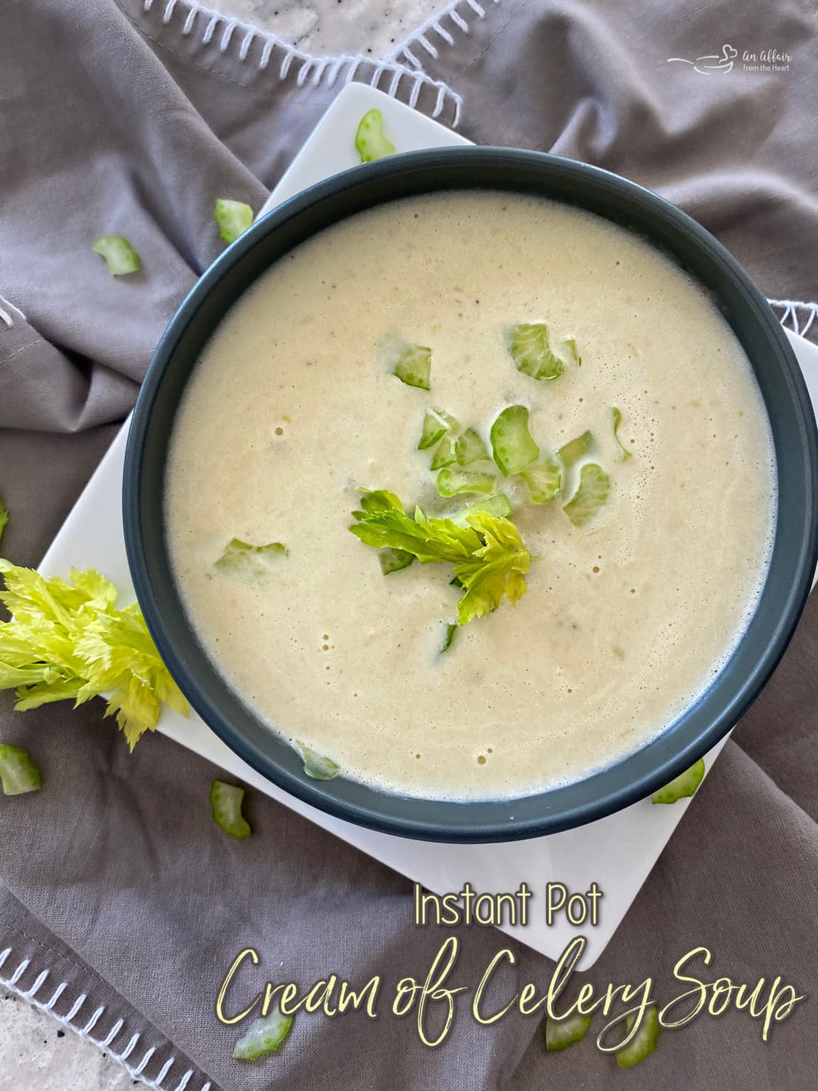 Homemade Cream of Celery Soup in an Instant Pot Pressure Cooker