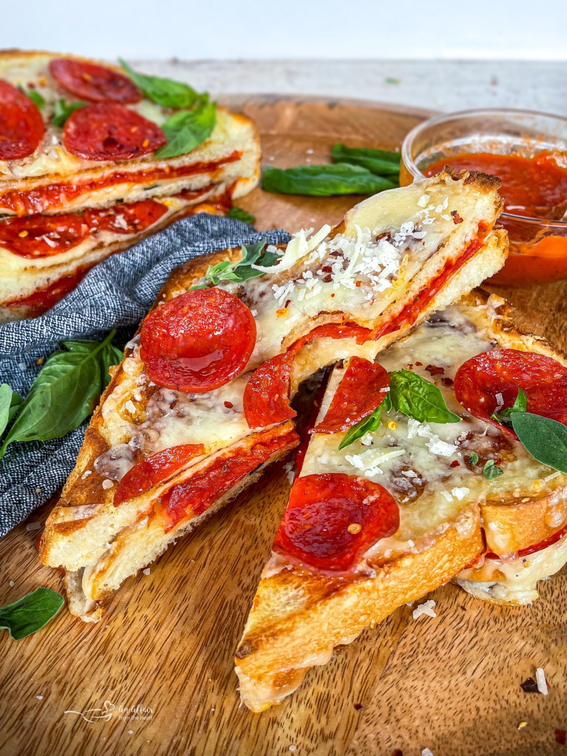 Pepperoni Pizza Grilled Cheese Sandwiches - Fresh & Delicious