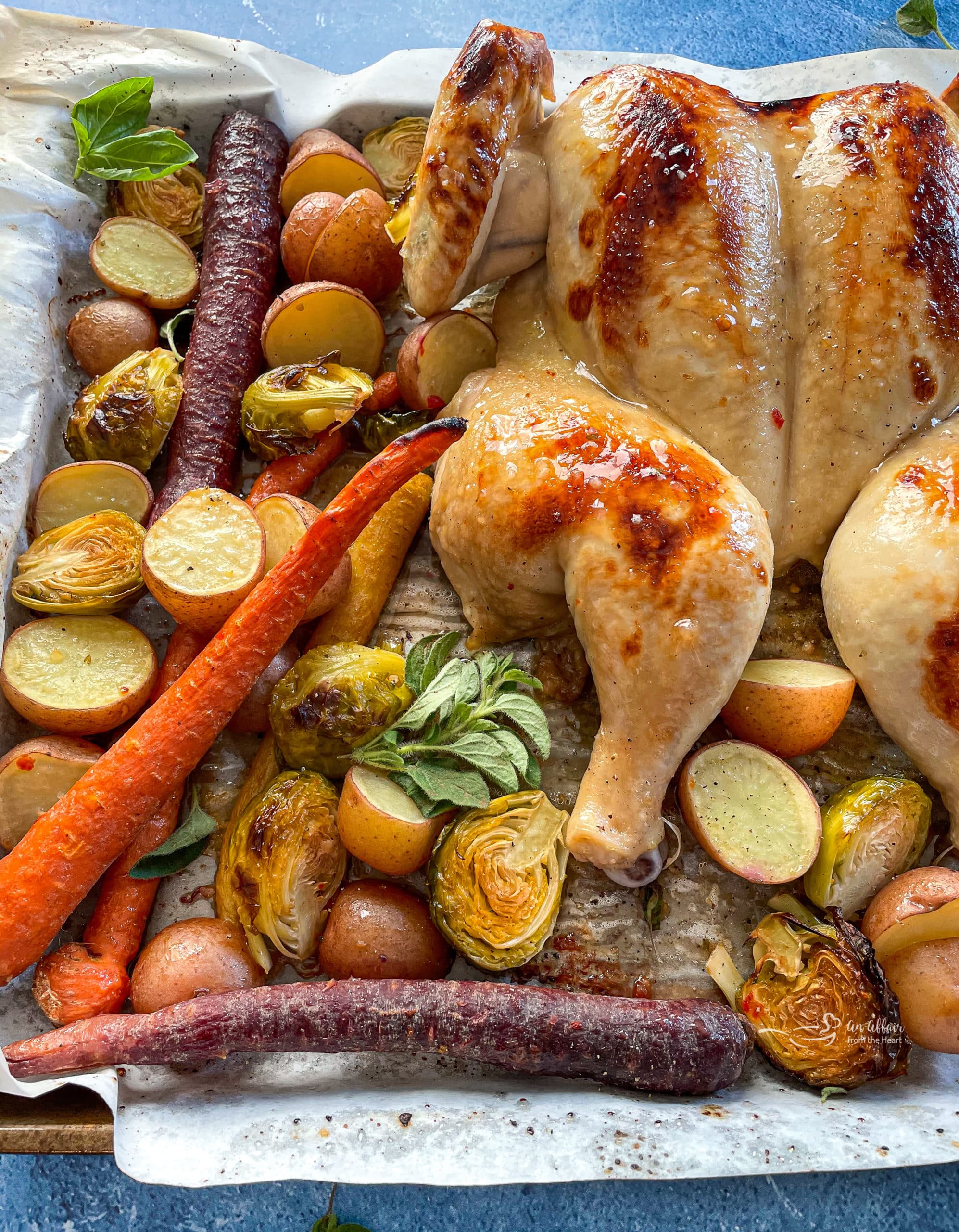 Spatchcock Chicken and Vegetable Sheet Pan Dinner