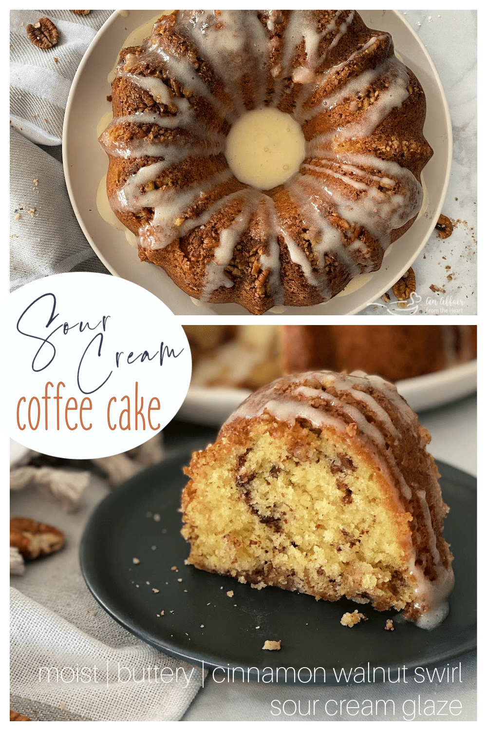 BEST Sour Cream Coffee Cake Recipe - Moist & Delicious Bundt Cake
