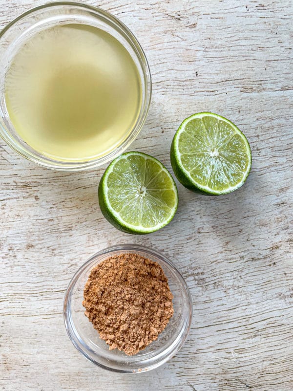 Lime juice, lime, and taco seasoning